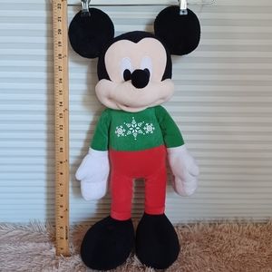 Disney Classics 22" Mickey Mouse Holiday Plush, Multicolor.